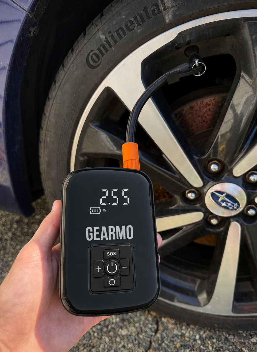 Gearmo Cordless Tire Inflator — Digital Pressure Pump